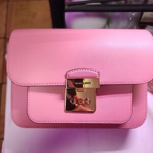 MICHEAL Michael Kors MD Flap Messenger Leather Primrose NWT